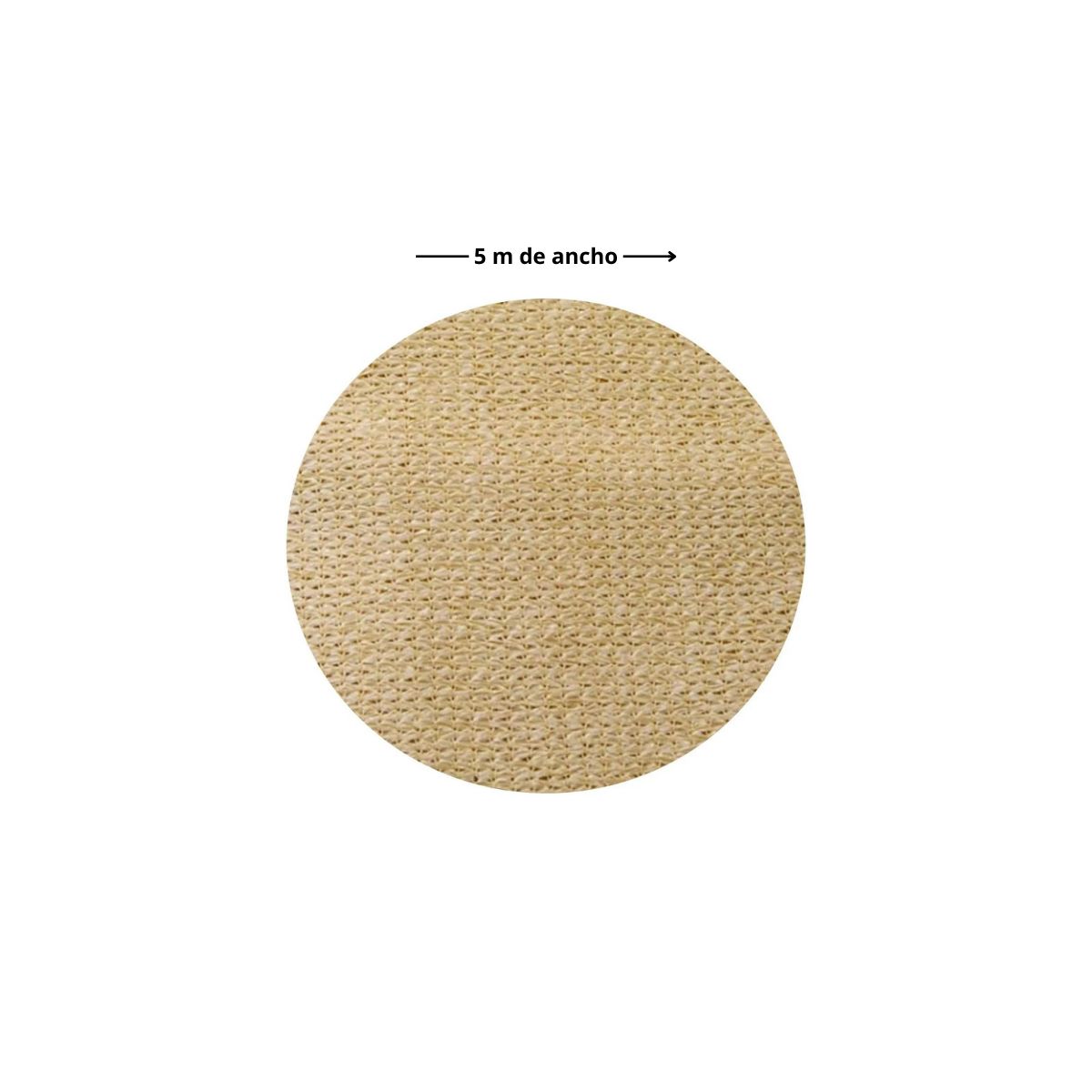 GENERICO - MALLA RASCHEL ROLLO 5MT BEIGE 90% 4.20MT IMP-MIMBRAL