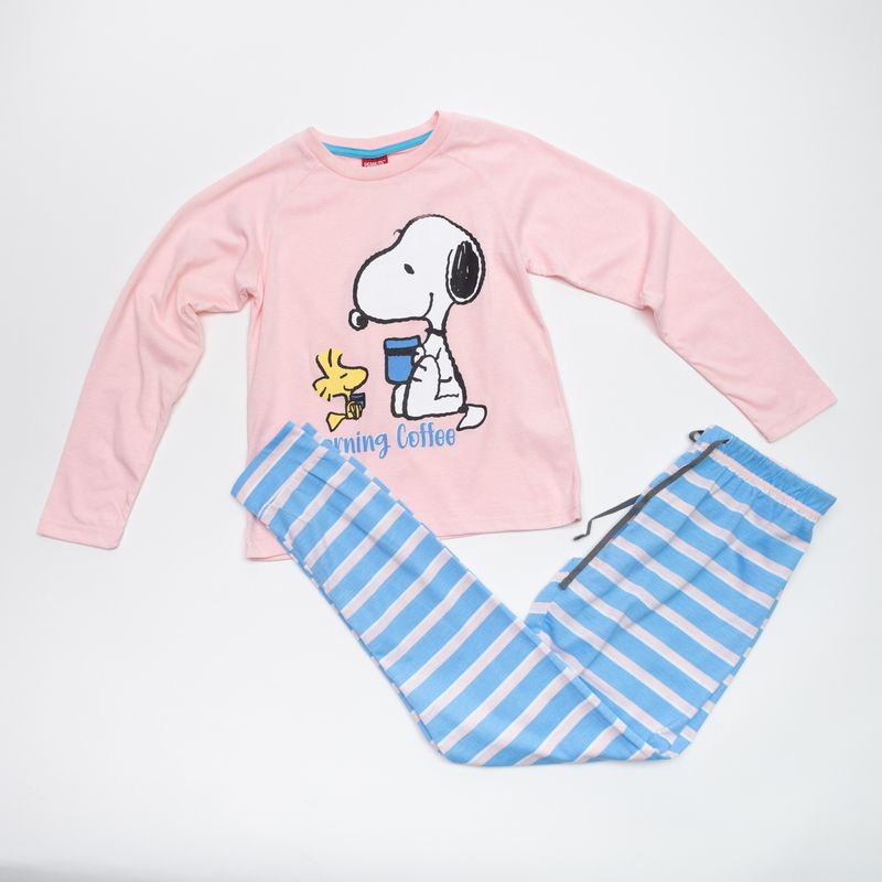 SNOOPY - Pijama Niña Morning Rosado Snoopy