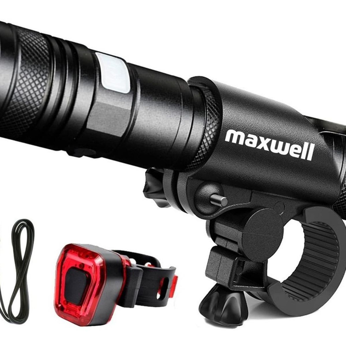 MAXWELL - Luz Bicicleta Set Delantera +trasera Usb Impermeable Maxwell