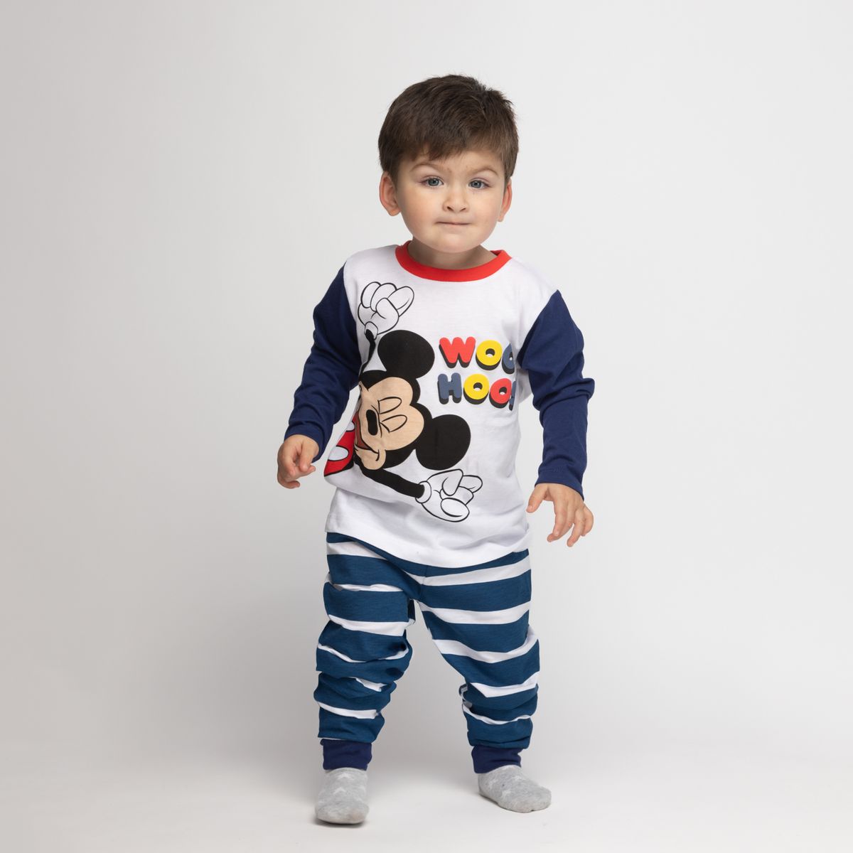 DISNEY - Pijama Niño Mickey Woo Hoo Blanco Disney