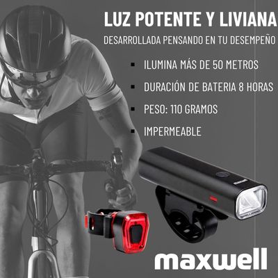 Imagen 2 del producto Luz Bicicleta Set Delantera Trasera Usb Impermeable