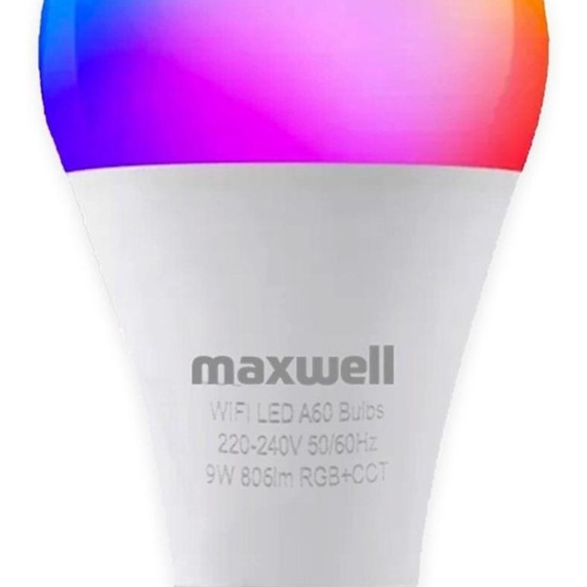 MAXWELL - Ampolleta Inteligente Led Maxwell E27 Wifi App Rgb 9w X1