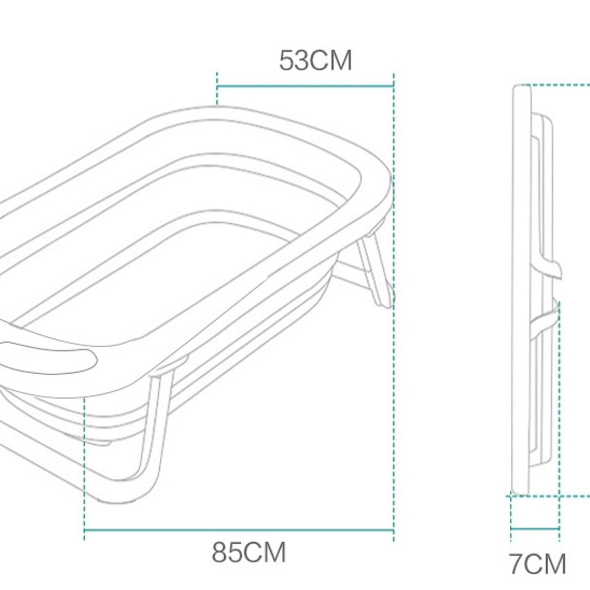 GENERICO - Bañera Bebé Plegable Grande Con Termómetro Y Hamaca Acolchad