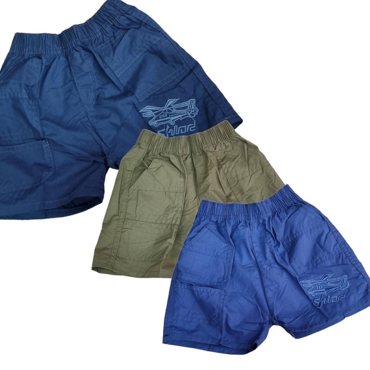 AGW - Pack 3 Shorts Bebe Niño Algodón.