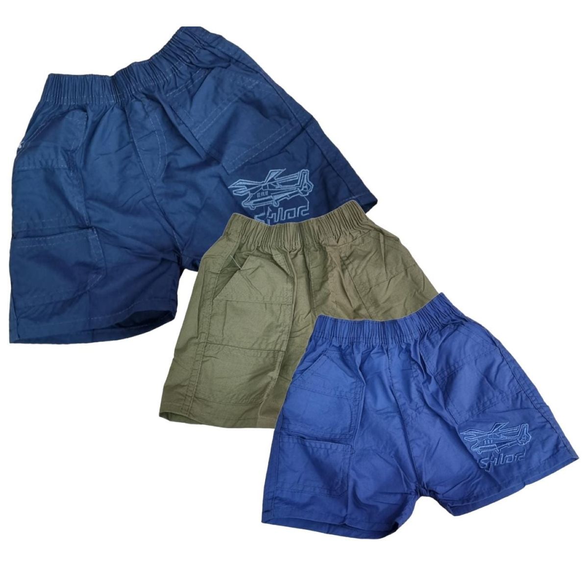 AGW - Pack 3 Shorts Bebe Niño Algodón.