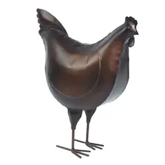 NECTAR - Gallina bronce decorativa de metal 65 x 55 cm