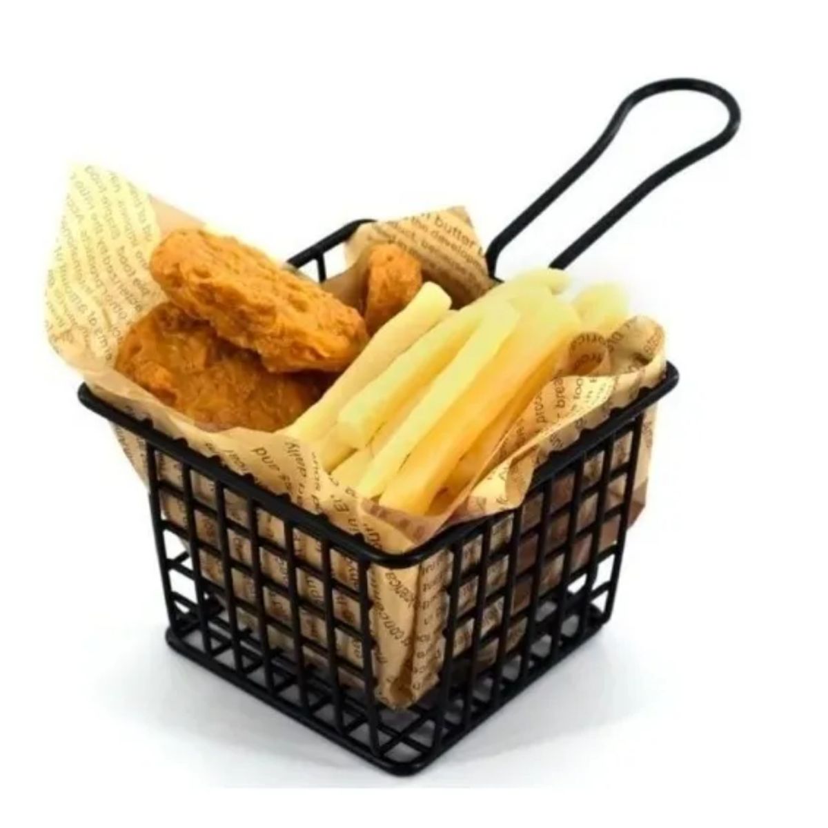 GENERICO - Mini Cesta Para Servir Papas Fritas Nuggets Cocina Hogar