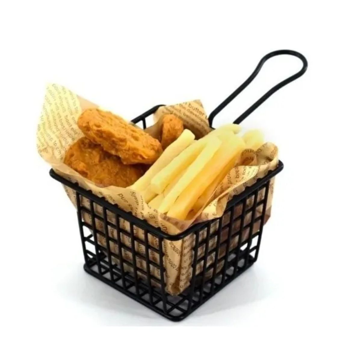 GENERICO - Mini Cesta Para Servir Papas Fritas Nuggets Cocina Hogar