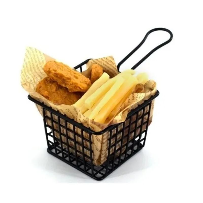 GENERICO - Mini Cesta Para Servir Papas Fritas Nuggets Cocina Hogar