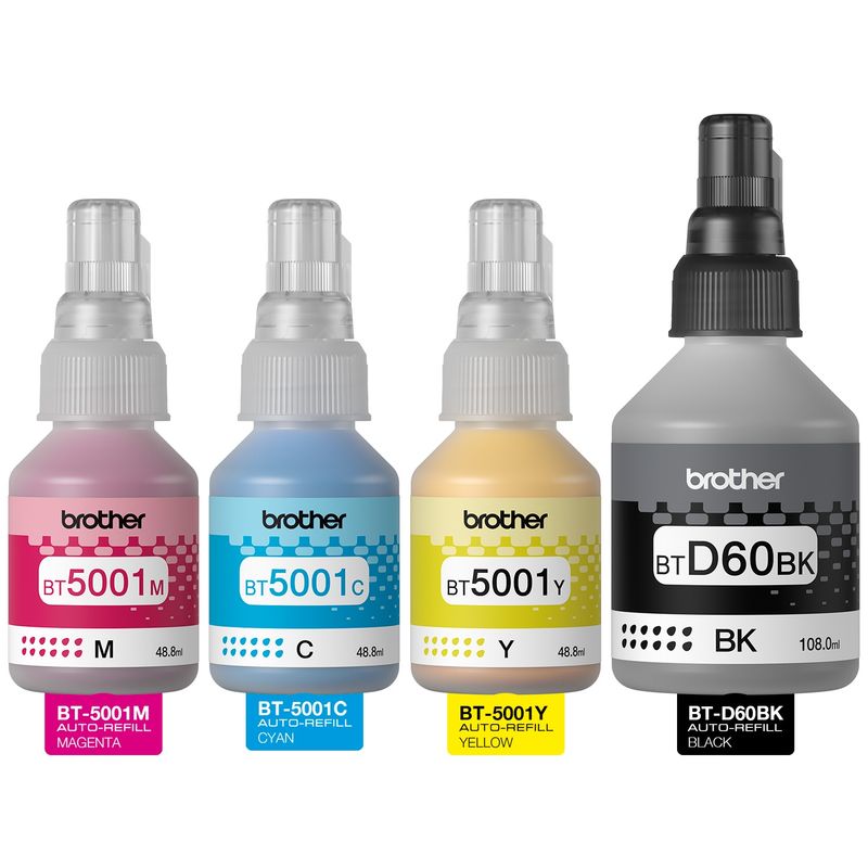 BROTHER - Pack 4 tintas Brother BTD60BK + BT5001 C/M/Y
