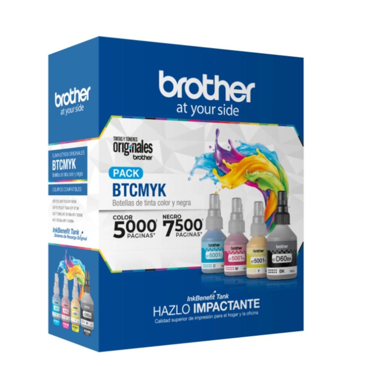 BROTHER - Pack 4 tintas Brother BTD60BK + BT5001 C/M/Y