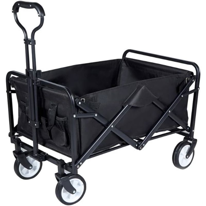 MIABU - Carro de arrastre plegable ajustable con ruedas