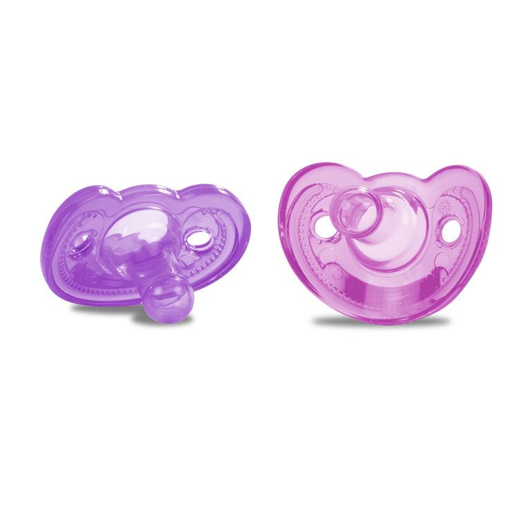 PACK 2 CHUPETES DE SILICONA RECIEN NACIDO GUMDROP ROSADO