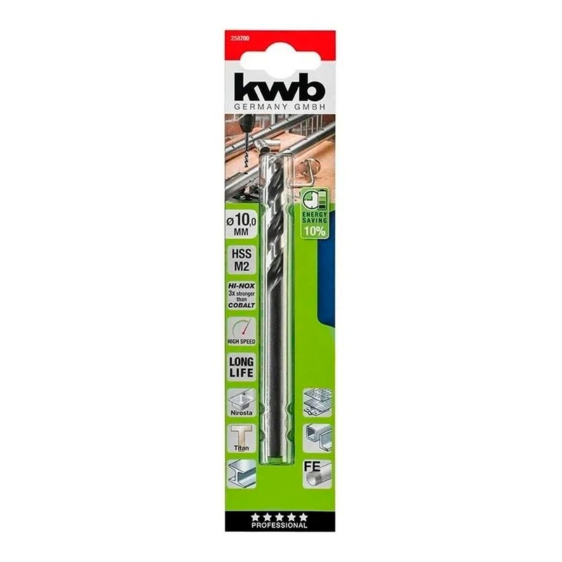 KWB - Broca Para Metal Hss 10mm Kwb 258700