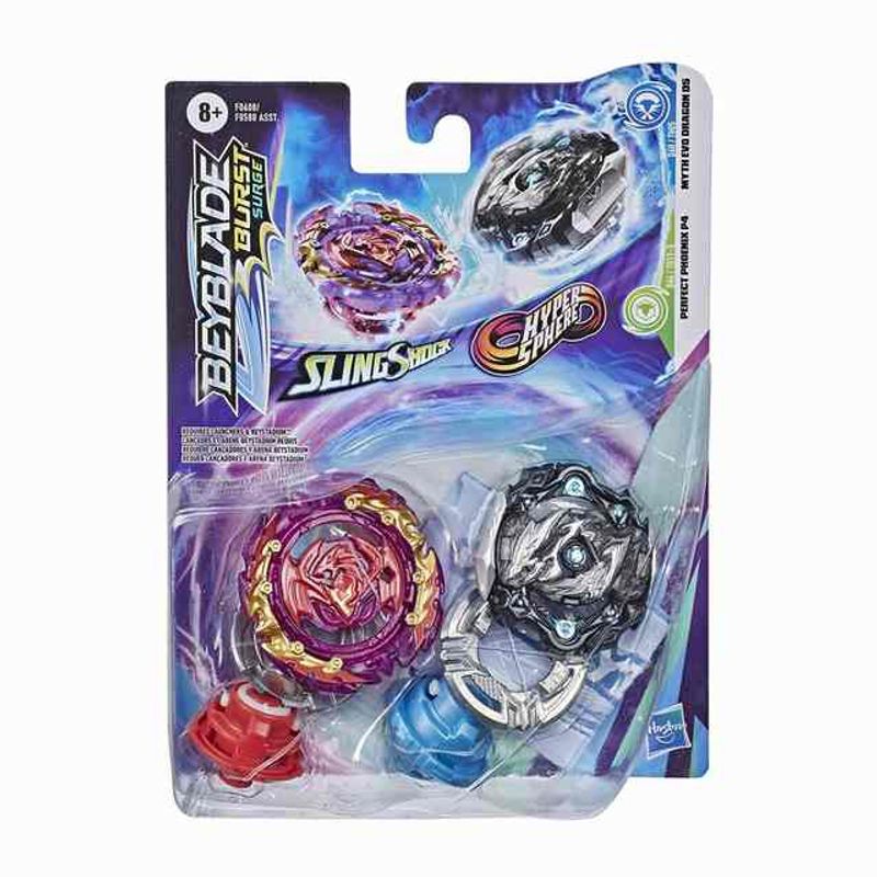 HASBRO - Beyblade Burst Surge Perfect Phoenix P4 Myth Evo Dragon D5