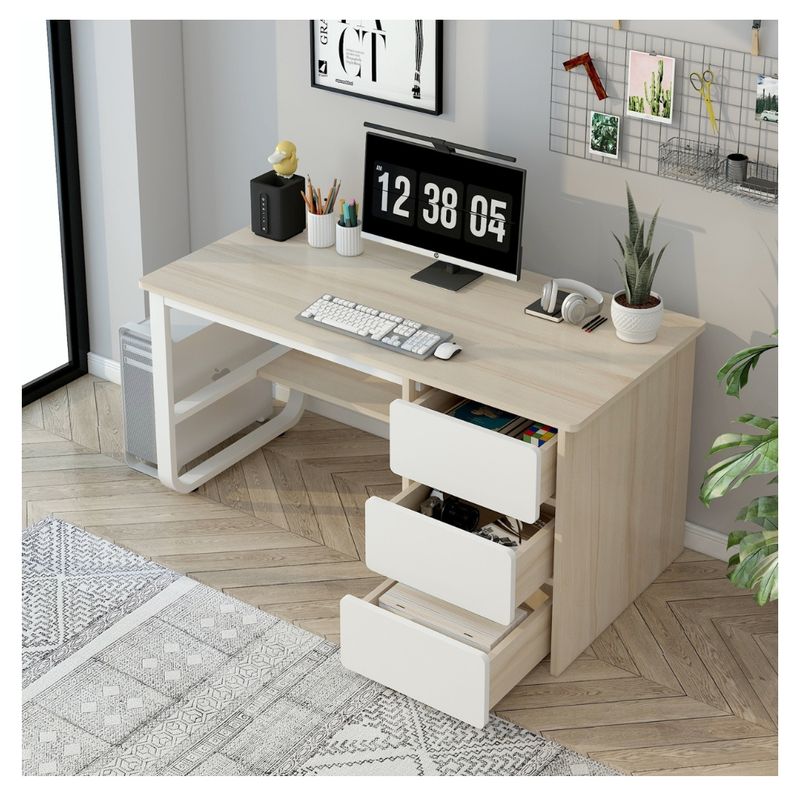 HOMER DESIGN - Escritorio Pata Metal Oficina Cajon 100x50x74cm Homer Design
