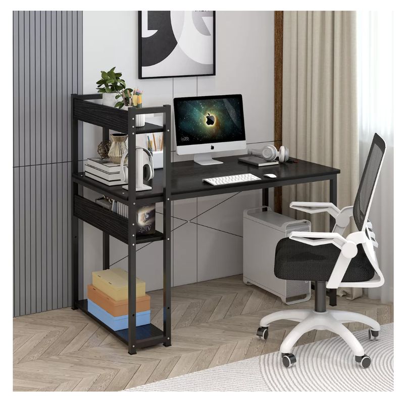 HOMER DESIGN - Escritorio H Oficina Madera Espesor 15mm 120x55x72cm 180831