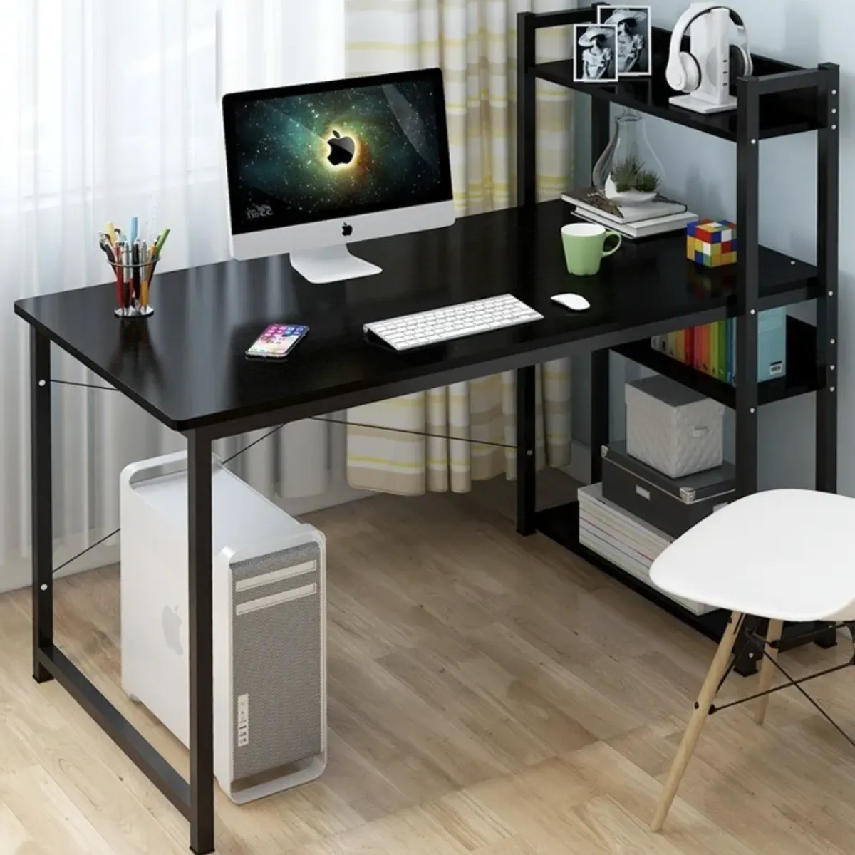 HOMER DESIGN - Escritorio H Oficina Madera Espesor 15mm 120x55x72cm 180831