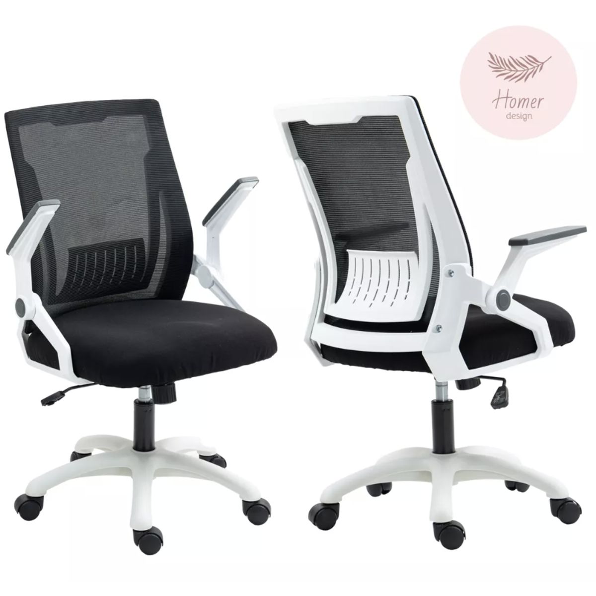 HOMER DESIGN - Silla De Oficina Bicolor Escritorio Con Asiento De Memoria