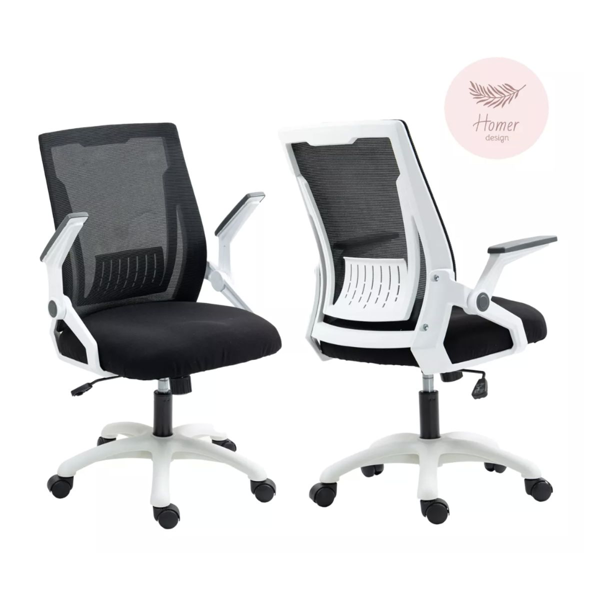 HOMER DESIGN - Silla De Oficina Bicolor Escritorio Con Asiento De Memoria