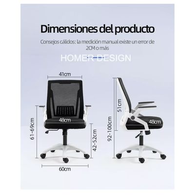 Imagen 2 del producto Silla De Oficina Bicolor Escritorio Con Asiento De Memoria