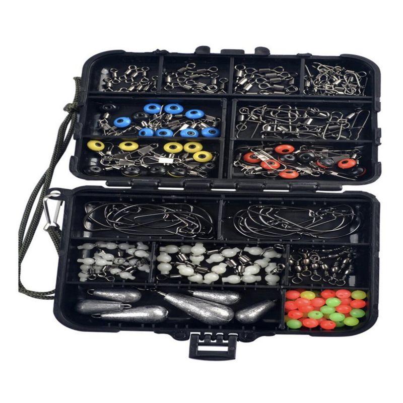 GENERICO - Kit De Accesorios De Pesca Con Caja De Aparejos 177 piezas