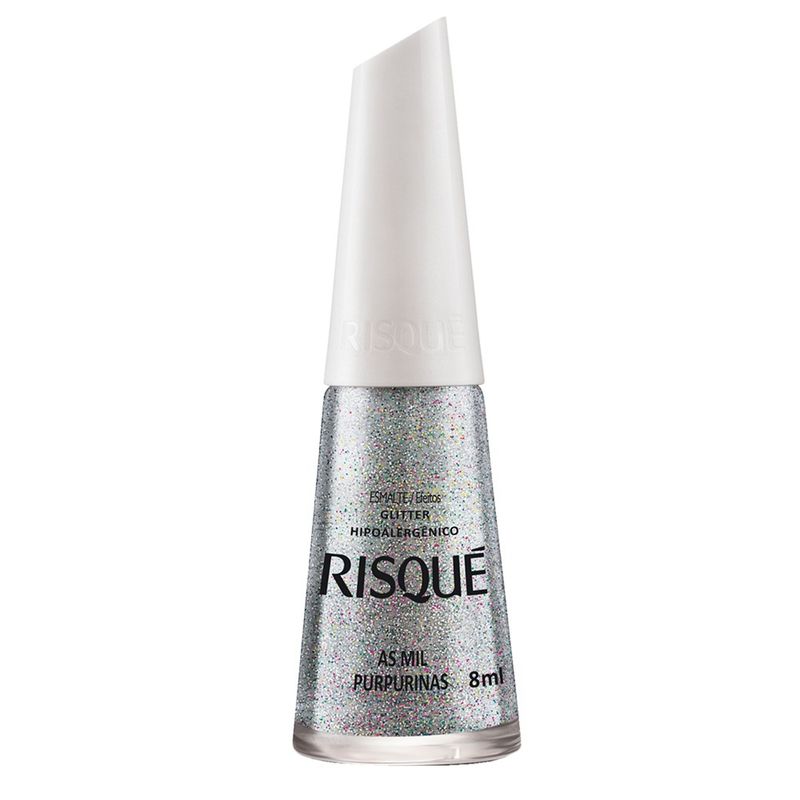RISQUE - Esmalte Uñas Hipoalergénico As mil purpurinas