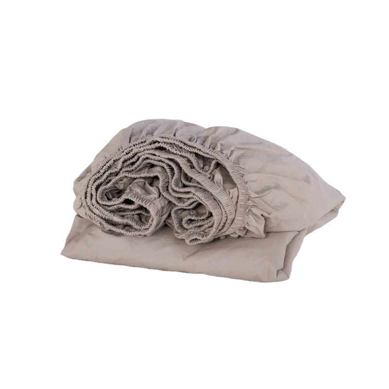 COMPLEMENTA HOMEDESIGN - Sábana Bajera Algodón Ava - Taupe / 2 PL