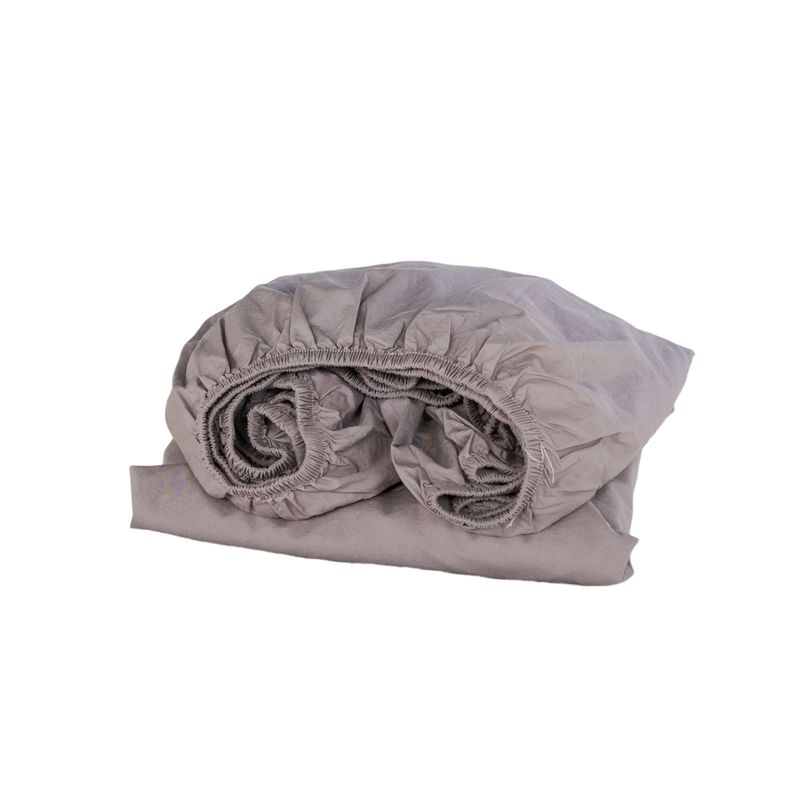 COMPLEMENTA HOMEDESIGN - Sábana Bajera Algodón Ava - Dark Grey / Super King
