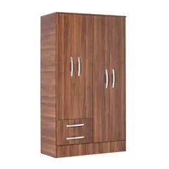 MOBIKIT - Closet 4 Puertas 2 Cajones Nogal