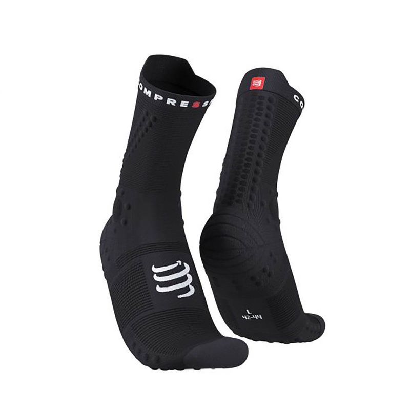 COMPRESSPORT - Calcetín Running Pro Racing V4.0 Trail Negro Compressport