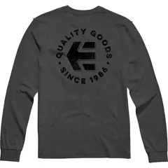 ETNIES - Polera Manga Larga Sicen 1986 Charcoal Heather Grey