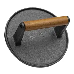 GRILLTECH - Prensa de Hamburguesas de Fierro Fundido