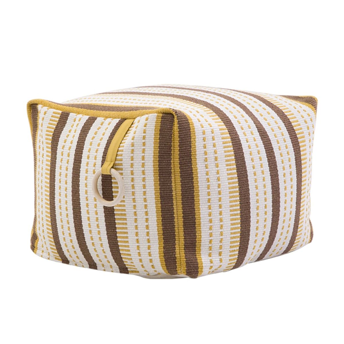 RELAN - Pouf / Puff Cubo Líneas Tejido 40 x 40 cm Relan