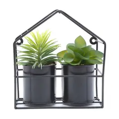 SOHOGAR - Set 2 suculentas artificiales 18 cm