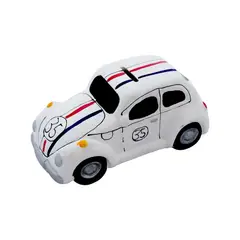 SOHOGAR - Alcancia decorativa de cerámica diseño auto escarabajo