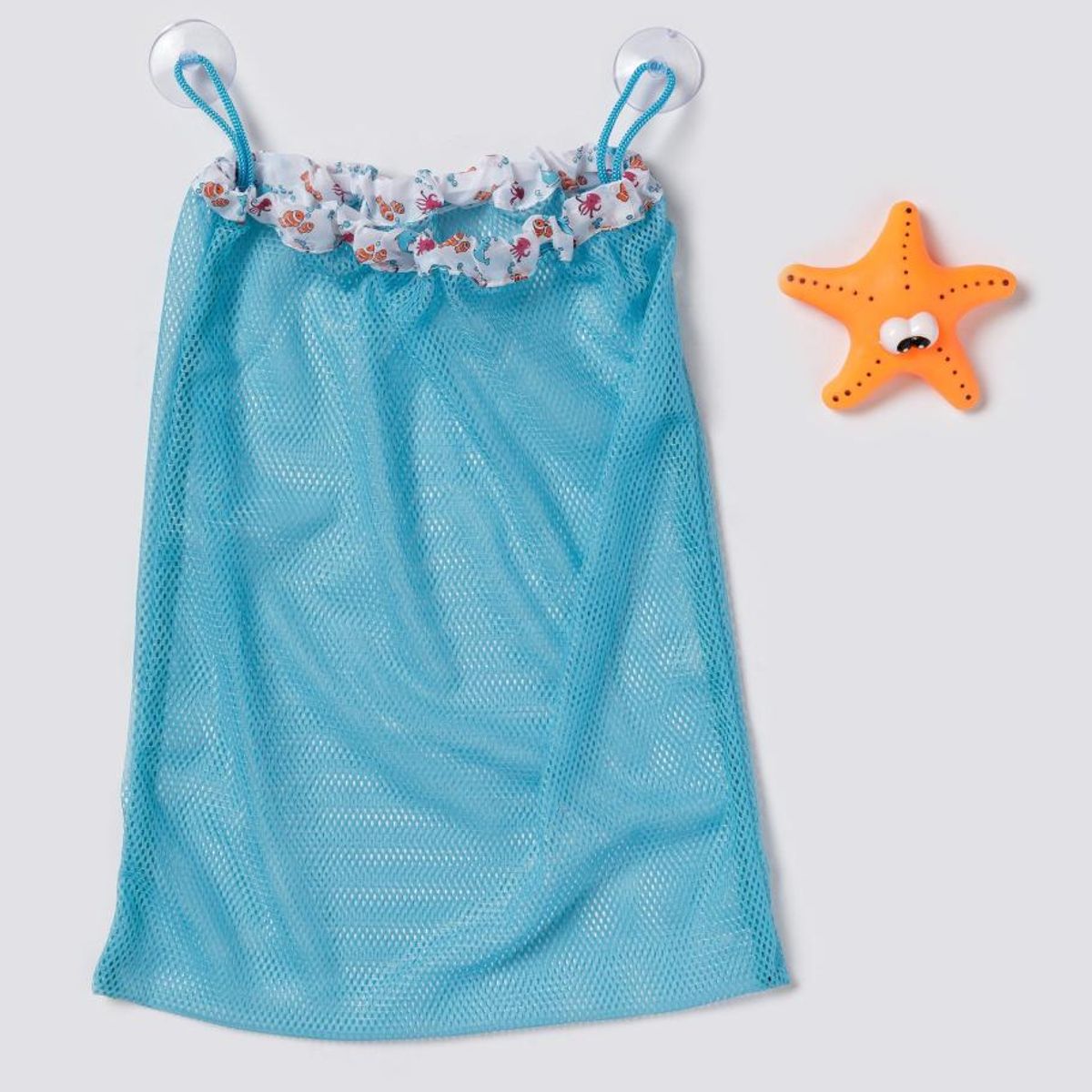MOMMY'S HELPER - Malla de Almacenamiento para Bañera - Under the Sea - Celeste