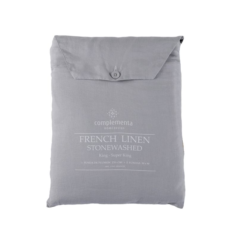 COMPLEMENTA HOMEDESIGN - Cubreplumón Lino Ava - Cool Grey / 2 PL