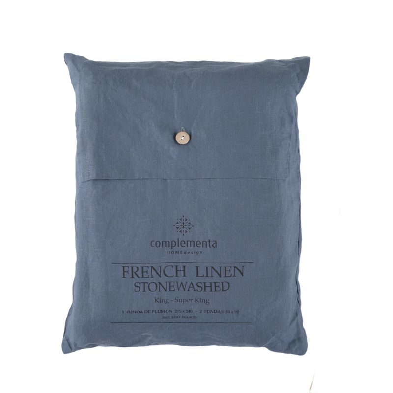 COMPLEMENTA HOMEDESIGN - Cubreplumón Lino Hylia - Navy / 1 - 1,5 PL