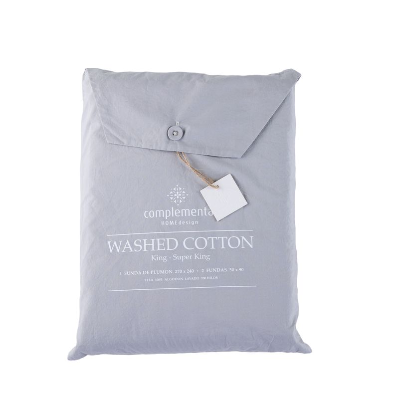 COMPLEMENTA HOMEDESIGN - Cubreplumón Algodón Ava - Cool Grey / 2 PL