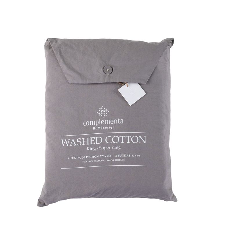 COMPLEMENTA HOMEDESIGN - Cubreplumón Algodón Ava - Taupe  King - Super King