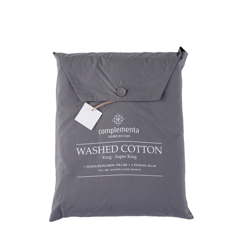 COMPLEMENTA HOMEDESIGN - Cubreplumón Algodón Ava - Dark Grey / 2 PL