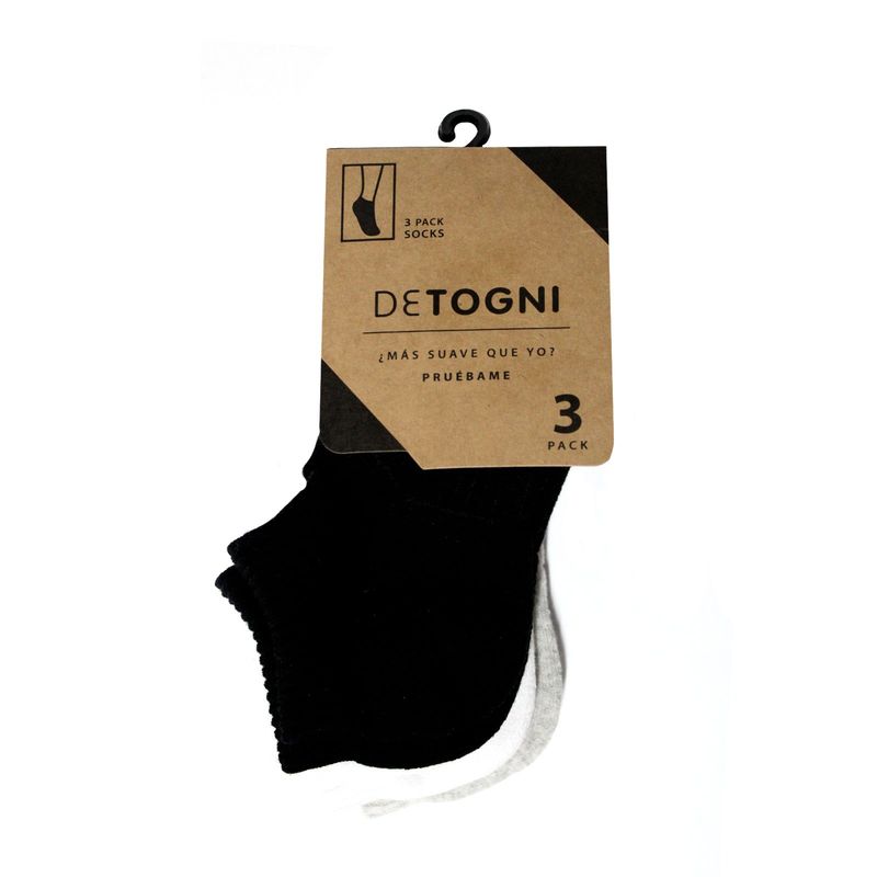 DETOGNI - Calcetin Negro/Gris/Blanco Detogni