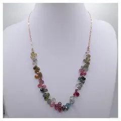 CAT JOYAS - Collar Turmalinas gotas gold filled14K