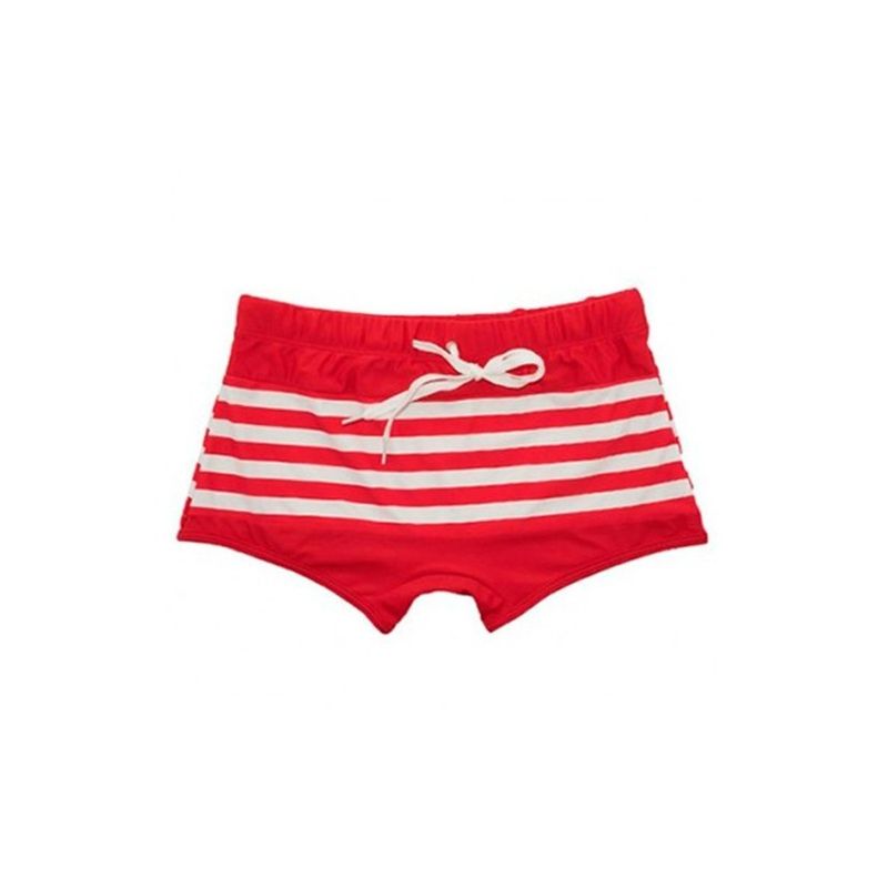 SAMIA - Short tipo bóxer para hombres estampado rojo SAMIA