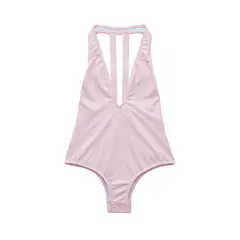 SAMIA - Traje de baño escotado rosado SAMIA.