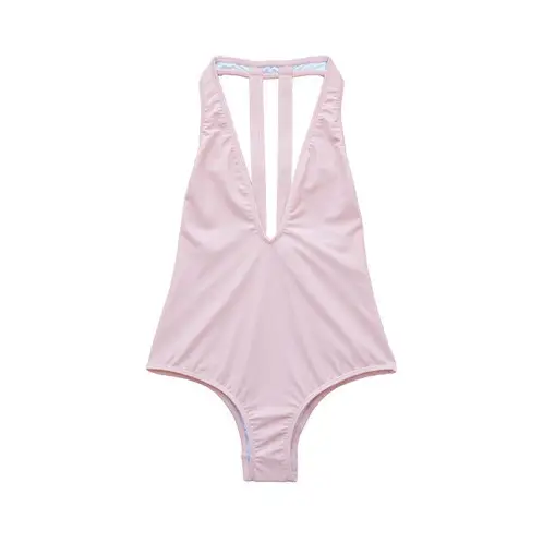 SAMIA - Traje de baño escotado rosado SAMIA.