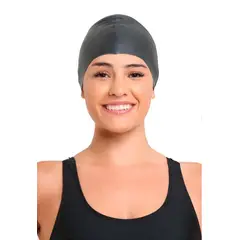 SAMIA - Gorro de natación de silicona negro - Negro