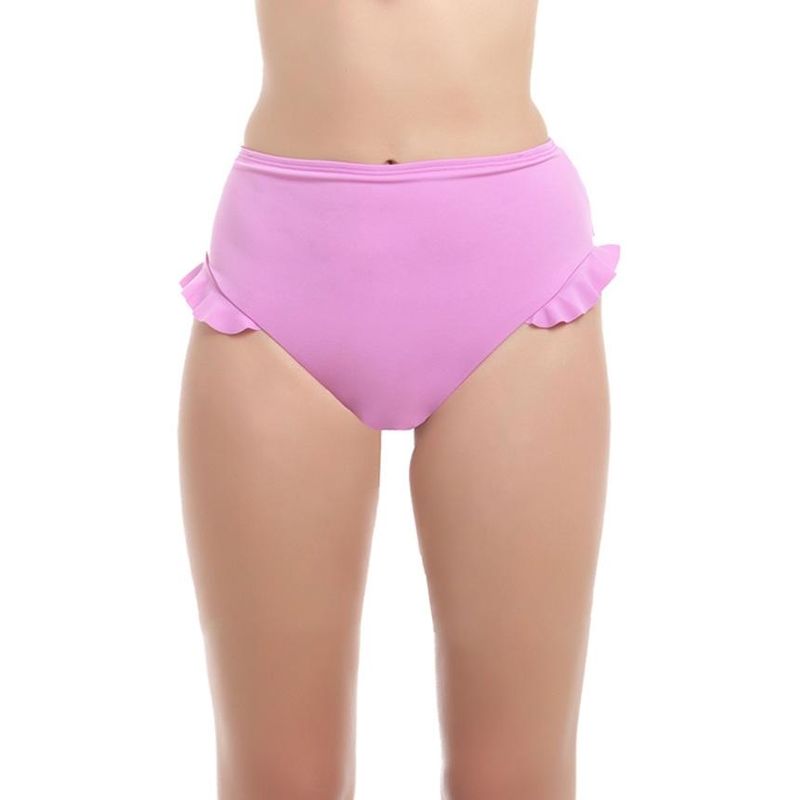 SAMIA - Bikini calzón con vuelos morado SAMIA