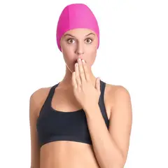 SAMIA - Gorro para piscina de lycra fucsia